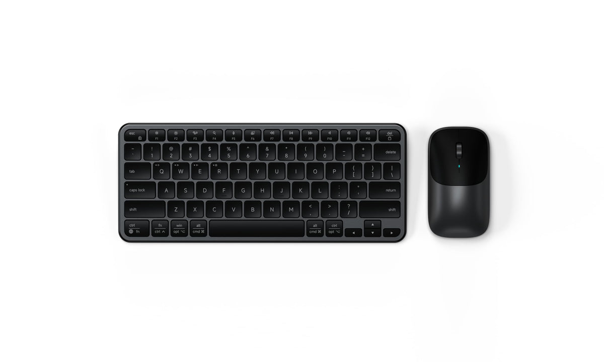 Satechi Slim CEX1 Wireless Keyboard & Mouse Combo, Bluetooth, Space Black