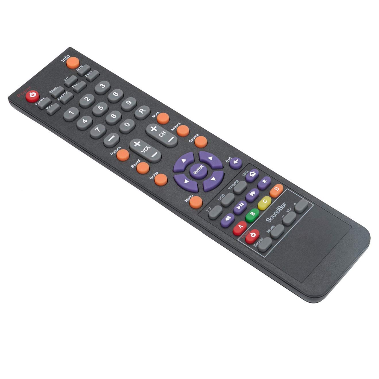 142022370010C Replace Remote Control fit for Sceptre LCD LED TV HDTV E165BV-MQ E205BD-SMQC X325BV-FMQC X505BV-FMQC E555BV-FMQC E325UD-MQR X322BV-MQC
