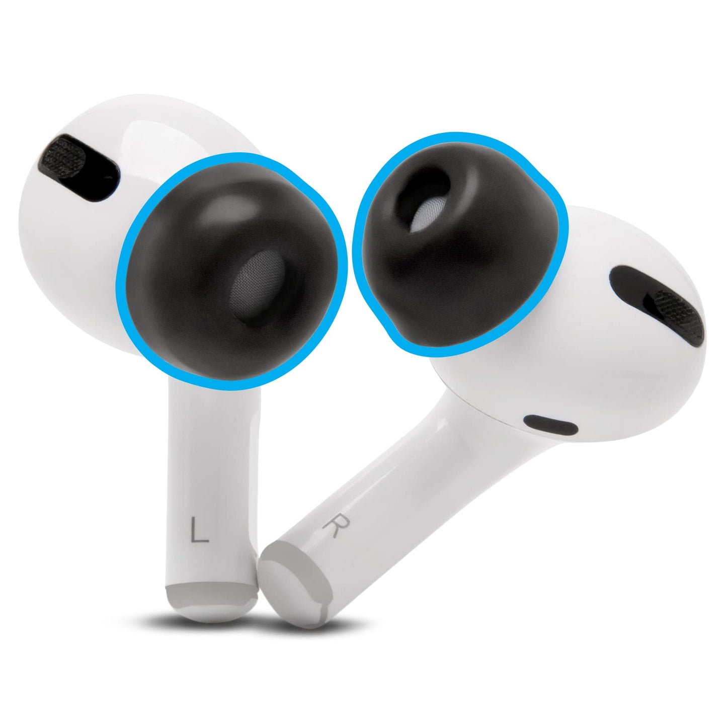 WC TipZ - Upgraded Memory Foam Ear Tips for Airpods Pro Made by Wicked Cushions | Improved Comfort, Tighter Seal, Better Foam Rebound Time | Fits