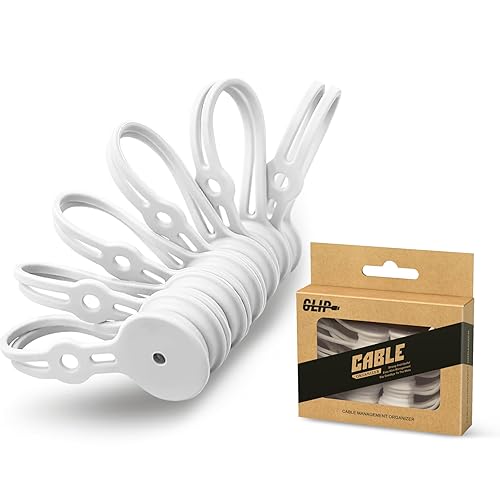 Xuuza Cord Ties 10-Pack, White Silicone Cord Organizer Magnetic Cord Holder Strap Winder Rubber Magnet Ties For Refrigerator Toaster Oven Kitchen