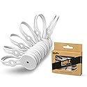 Xuuza Cord Ties 10-Pack, White Silicone Cord Organizer Magnetic Cord Holder Strap Winder Rubber Magnet Ties For Refrigerator Toaster Oven Kitchen