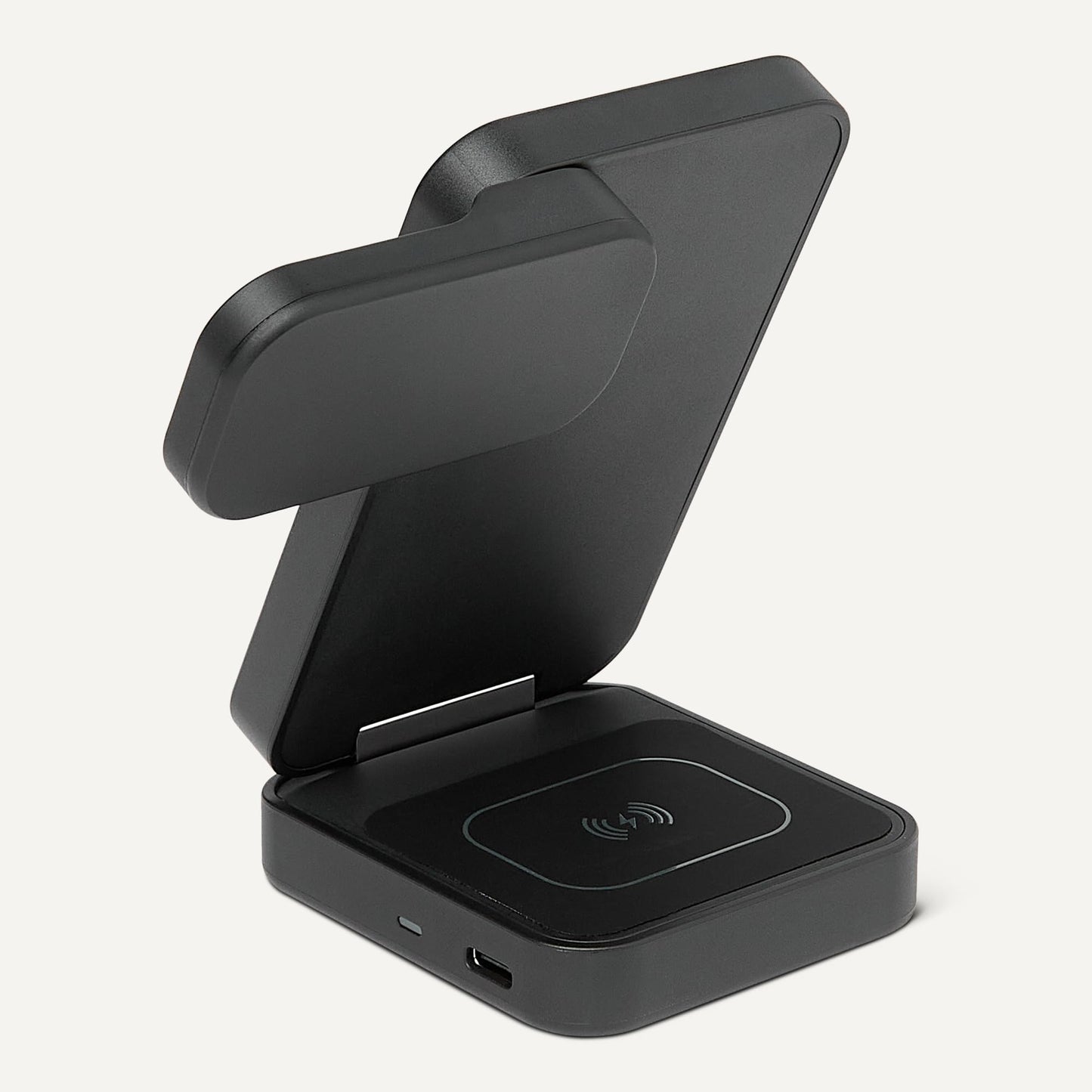 Amazon Basics MagSafe Compatible 25W Fast Charging Qi2.2 Certified 3-in-1 Wireless Charging Station, Foldable Stand for iPhone 17/16/15/14/13/12