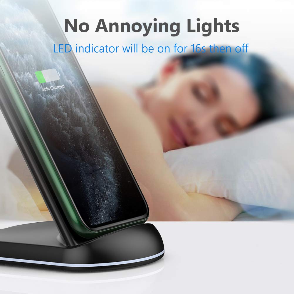 Yootech Wireless Charger,10W Max Wireless Charging Stand, Compatible with iPhone 17/17 Pro/17 Pro Max/Air/16e/16/16 Plus/16 Pro Max/15/14/13/SE