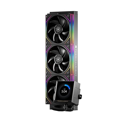 Thermalright Peerless Vision 360 ARGB Black CPU Aio Cooler,PC 360 Specification Water Cooler System,3.95’’IPS LCD Screen with 480x480 Resolution,for