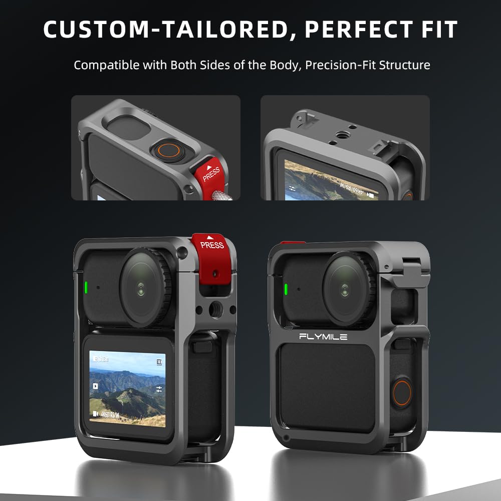 Honlyn Metal Protective Cage for DJI Osmo Nano, Rabbit Cage Expansion Aluminum Protective Frame Cage with Strap Camera Accessories