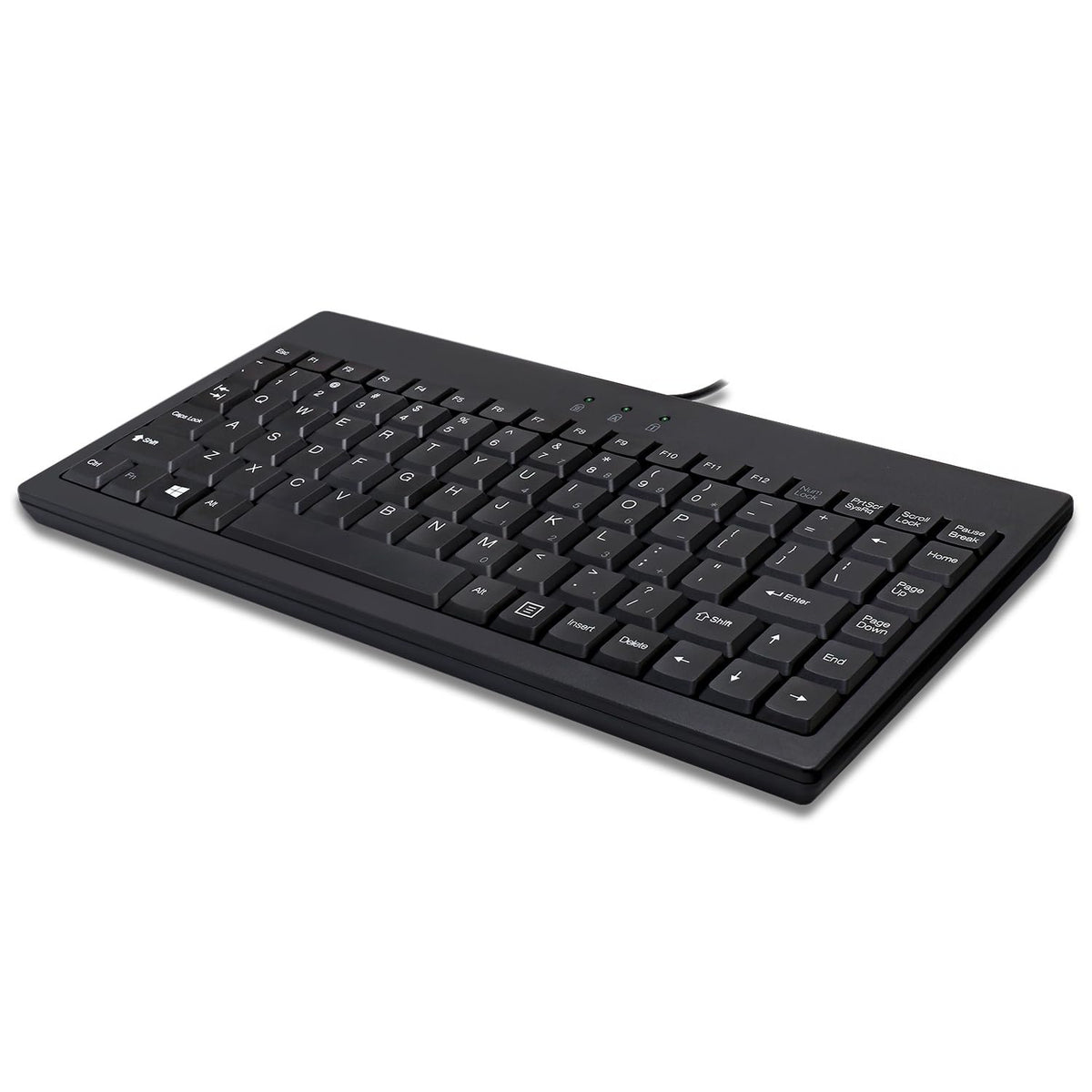Adesso AKB-110B Mini Keyboard, Compact 87-Key, Black, USB/PS2 Connection