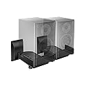 WALI Speaker Wall Mount, Surround Sound Speaker Stand with Adjustable Swivel Tilt Angle, Standard Bookshelf Speaker Mount for Living Room, Home