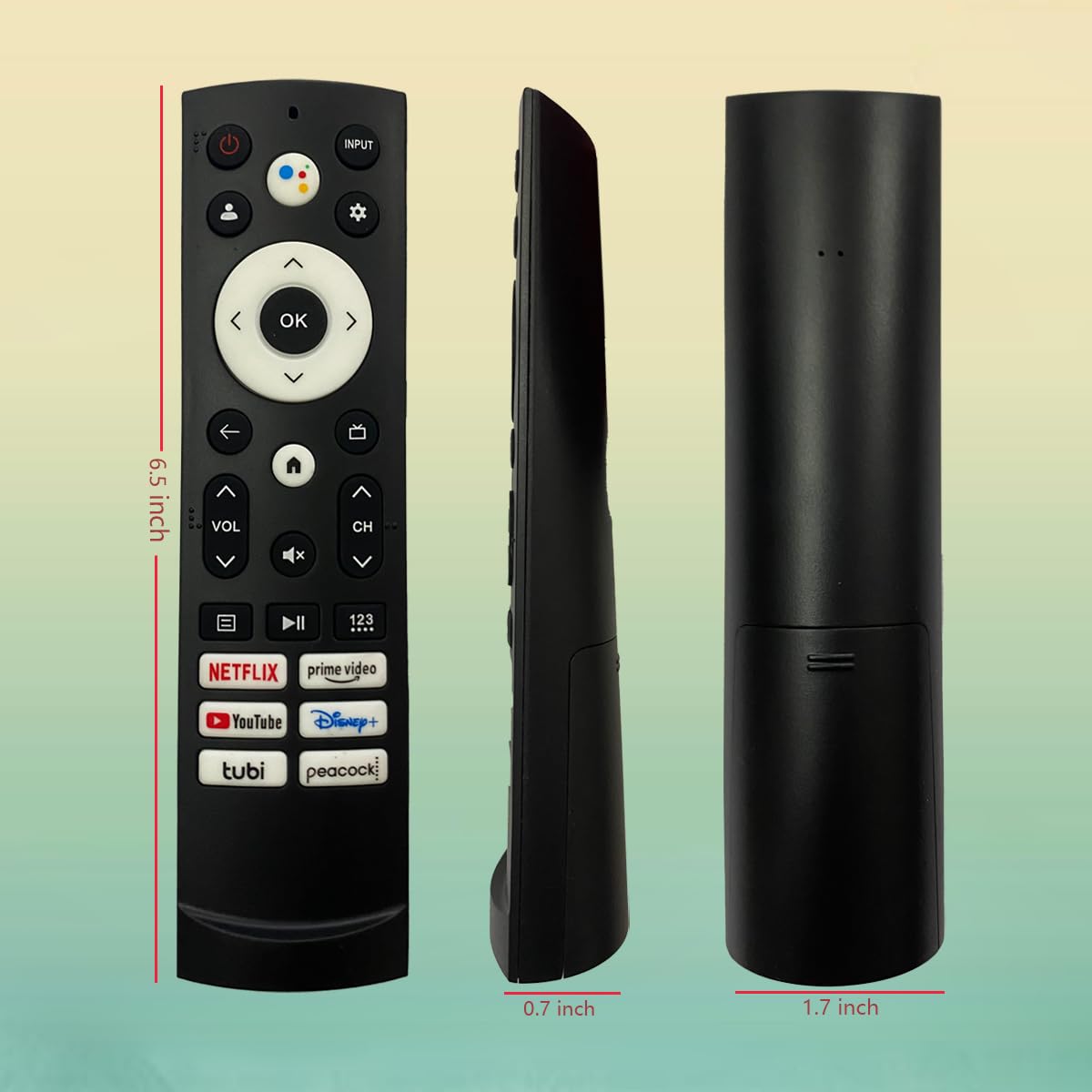 GHUST ERF3M90H Remote Control Replacement for HISENSE Smart TV 55U6K 65U6K 75U6K 100U76N 100QD7N 65QD7N 75QD7N 85QD7N