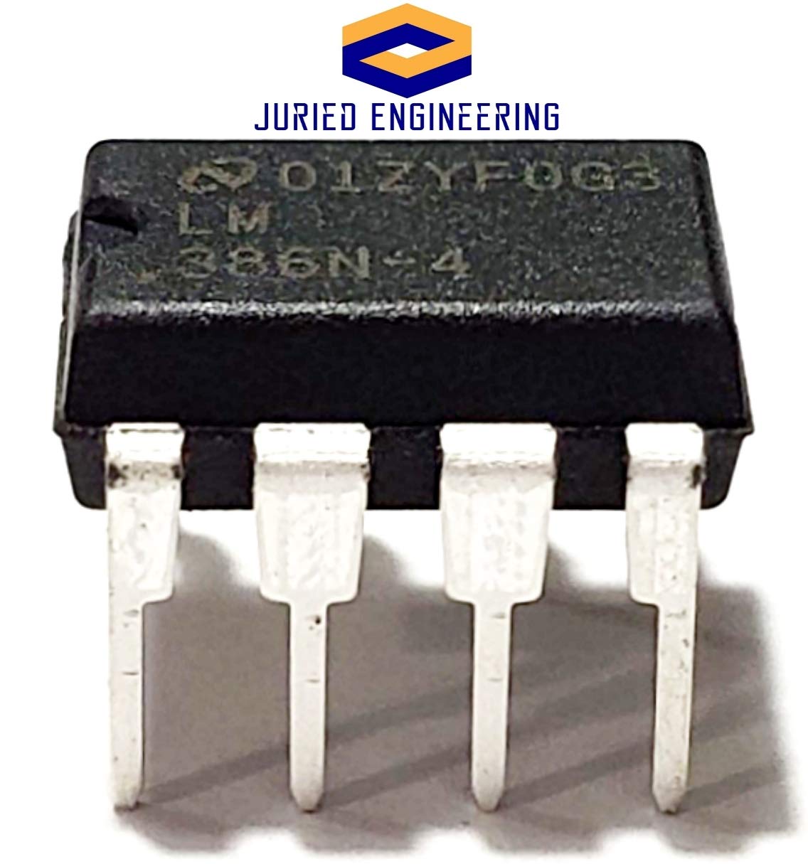 Juried Engineering LM386N-4/NOPB LM386N-4 LM386 Wide Input Voltage Low Power Audio Amplifier with Internal Gain DIP-8 Breadboard-Friendly (Pack of 10)
