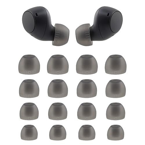 NANLANFAN Replacement Silicone Ear Tips for Sony WF-C510 / WF-C500 / WF-C700N / WF-C710N Wireless Earbuds, 8 Pairs (XS/S/M/L) (Black)
