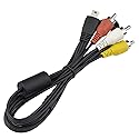 Replacement AVC-DC400ST Stereo AV Cable Compatible with Digital SLR Cameras EOS-7D 5D 1D 60D 600D 550D T3i T4i S100 SD4500 320HS 500HS 520HS SX230HS