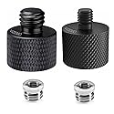 DUWUZEST Aluminum Alloy 1/4 to 3/8 & 3/8 to 1/4 Camera Tripod Adapter - Male to Female Screw for Camera, Mount, Monitor