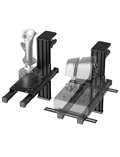 2 Set Desk Mount for Flight Sim Hotas Compatible with Logitech X56/X52/X52 Pro, Thrustmaster Hotas Warthog/T.16000M/T-Flight Hotas 4/X, SimTask