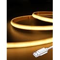 INFINILUX 2400K Amber Blue Light Blocking LED Strip, Soft Fabric COB Sleep Aid Nightlight for Bedroom, Nursery, Reading & Meditation, 59" USB Powered