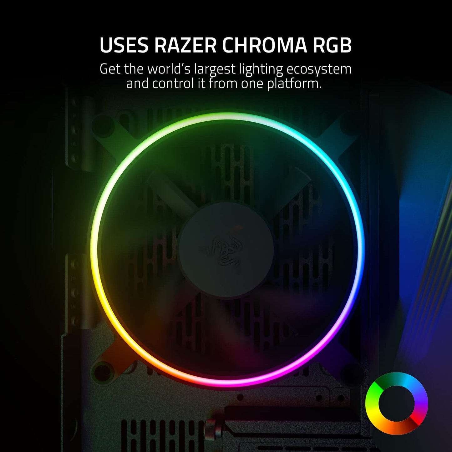 Razer Kunai Hydraulic 120MM aRGB PC Fan: Quiet, Powerful aRGB Fans - PWM Fan Controller Support & Connect Up to 8 Fans - Powered by Razer Chroma RGB
