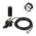 Bingfu Vehicle Mobile Ham Radio Antenna VHF UHF 136-174MHz 400-470MHz Car Truck Amateur Radio NMO Mount Low Profile Antenna with Lip Mount Fixed