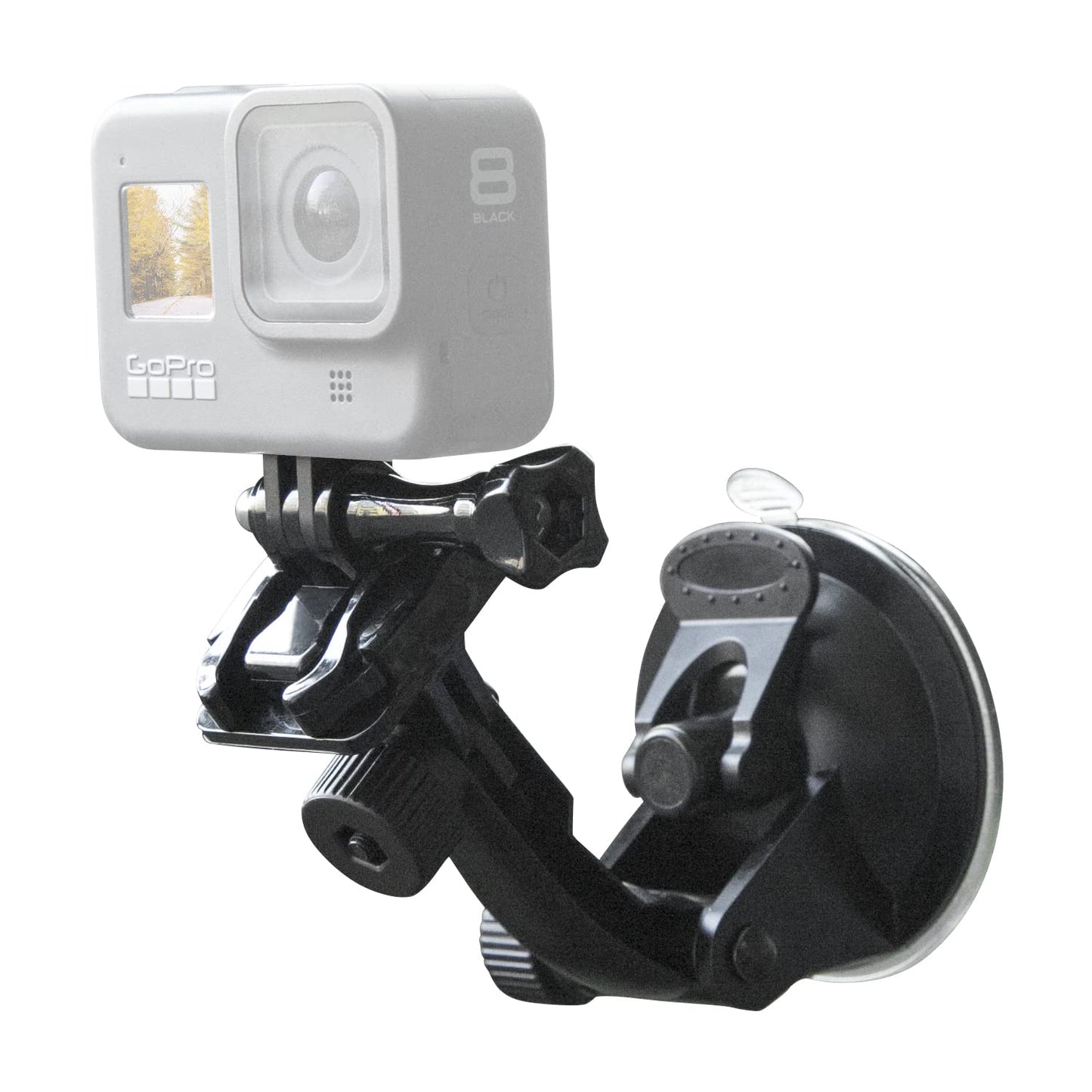 Haoyou Suction Cup Mount(with 1/4 Conversion Adapter) Compatible with Gopro Hero13 12 11 10 9 8 7 6 5 4 3+ 3, DJI Osmo, Akaso and Other Action Cameras
