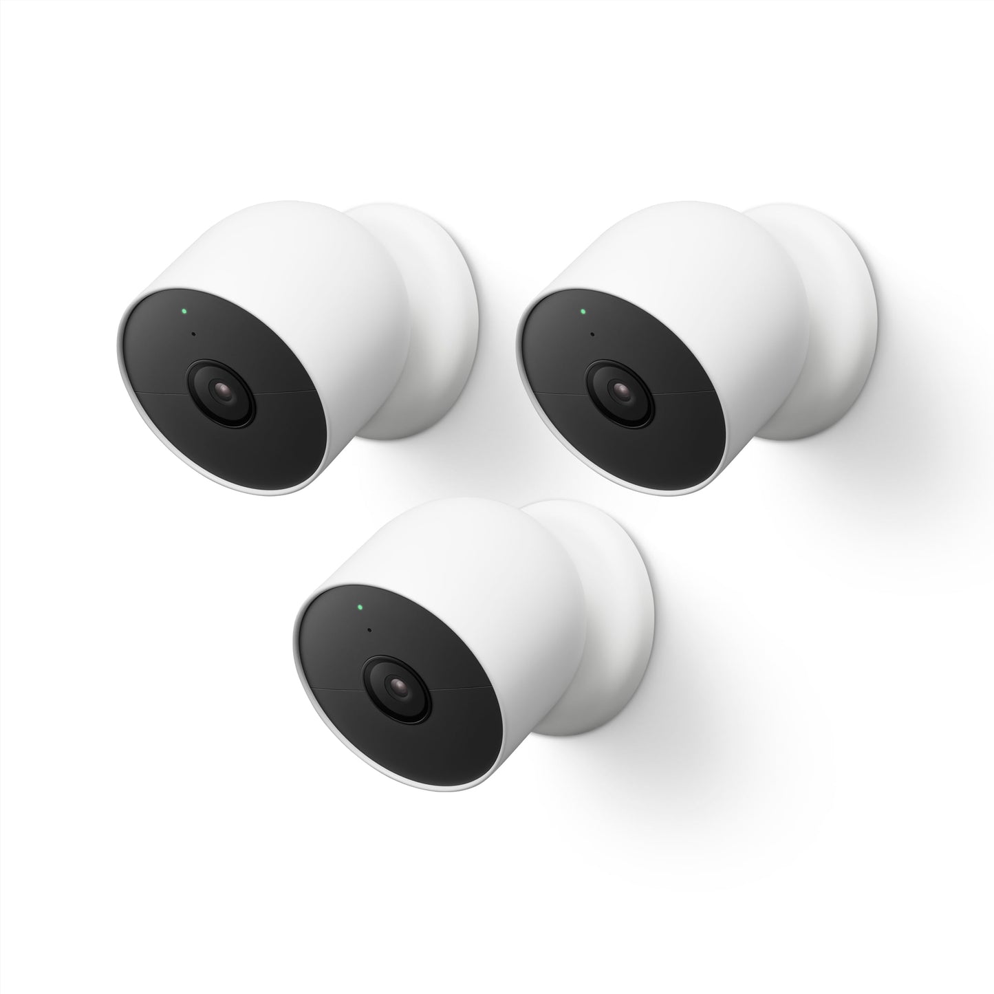 Google Nest Cam Outdoor or Indoor/Battery - 2nd Generation (3 Pack) (Renewed)