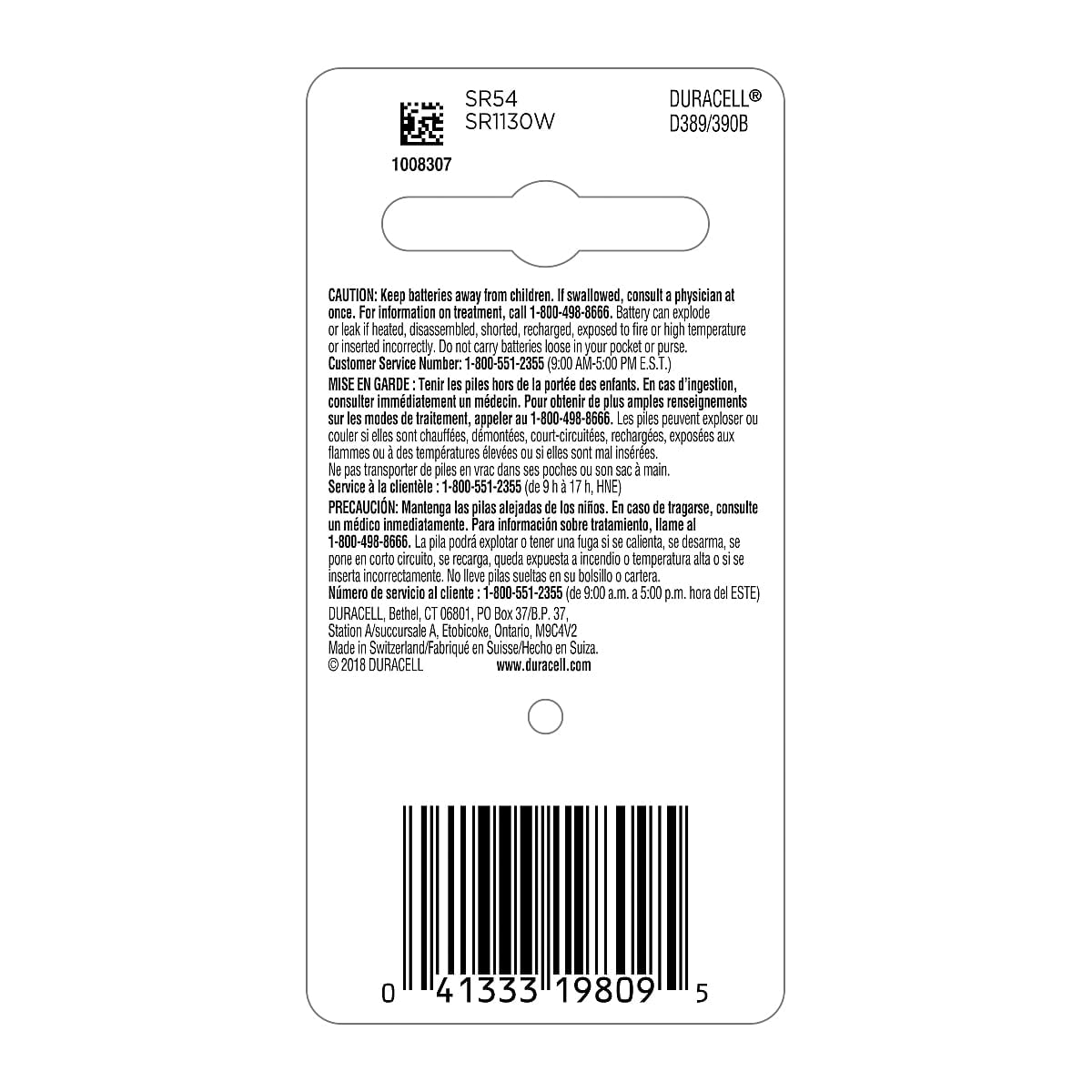 BATTERY WATCH 1.5V 389