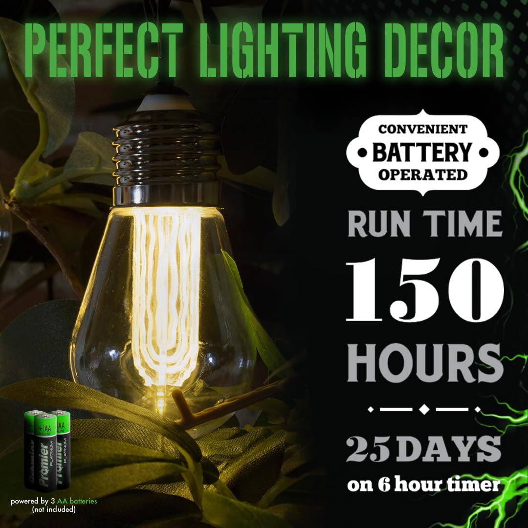 LitezAll® LED Edison Bulb 6 Piece String Lights