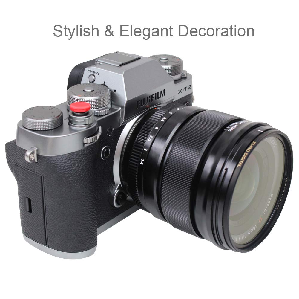 Foto&Tech Soft Shutter Release Button Compatible with Fuji Fujifilm X-T5 X-T4 X-T3 X-T30 X-T30 II X-T20 X-PRO3 X100V X100F X-E4 X-E3 RX1R II RX10 IV