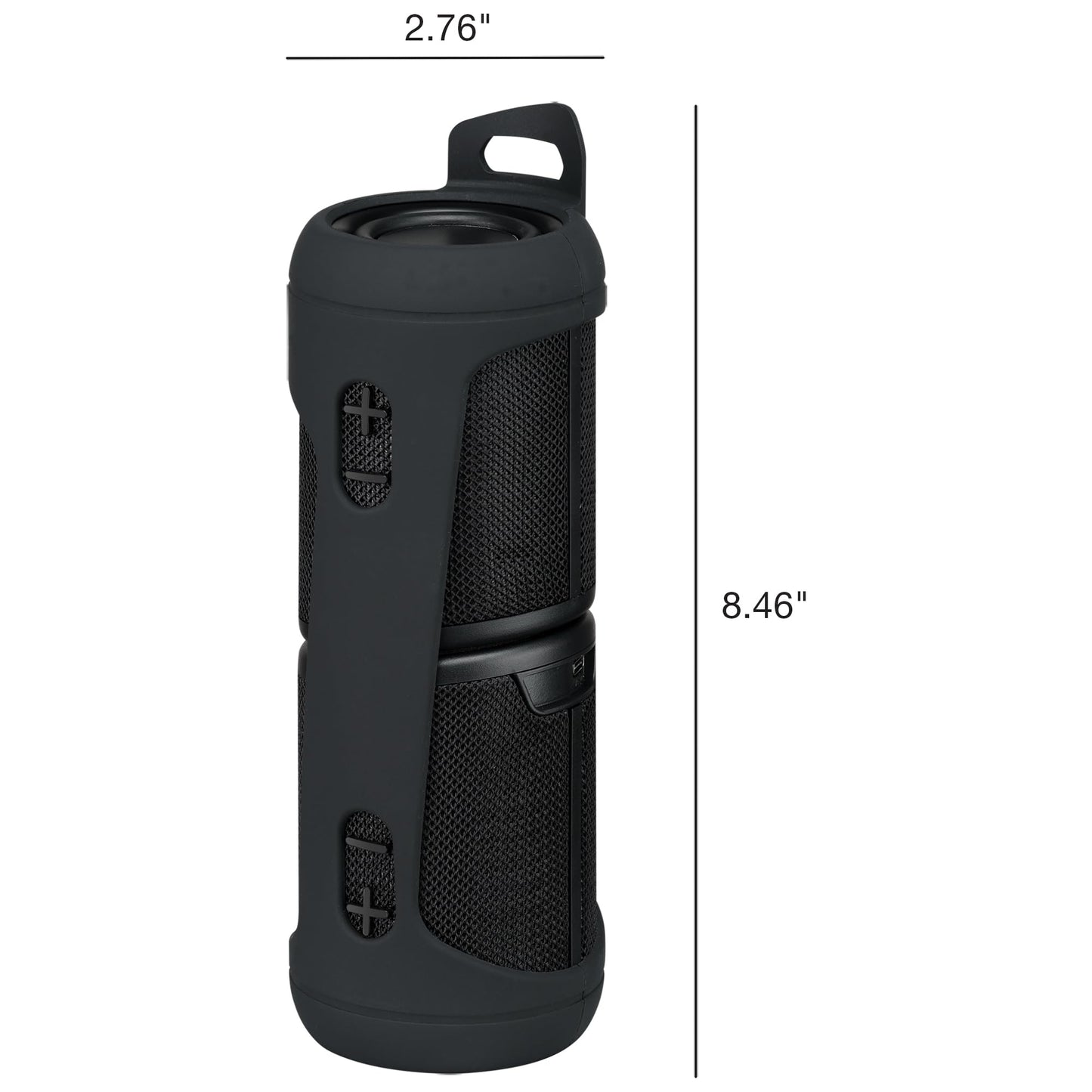 iLive Electronics Magnetic + Portable Wireless Bluetooth Speaker Set with Fabric and Rubberized Coating Carry Strap and TWS System, Black, Pair