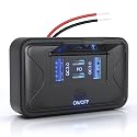 Gibbab 108W 4 Ports 12V RV USB Switch Outlet, 2 * 36W PD3.0 Type-C + 2 * 18W QC3.0 Quick Charge Panel Wall Mount Car Charger Socket Waterproof