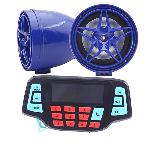 XYC 3" Motorcycle Weatherproof Bluetooth Wireless Speaker MP3 Music Player Sound Audio Stereo Amplifier System ATV UTV USB 2.0, Micro SD, FM Radio