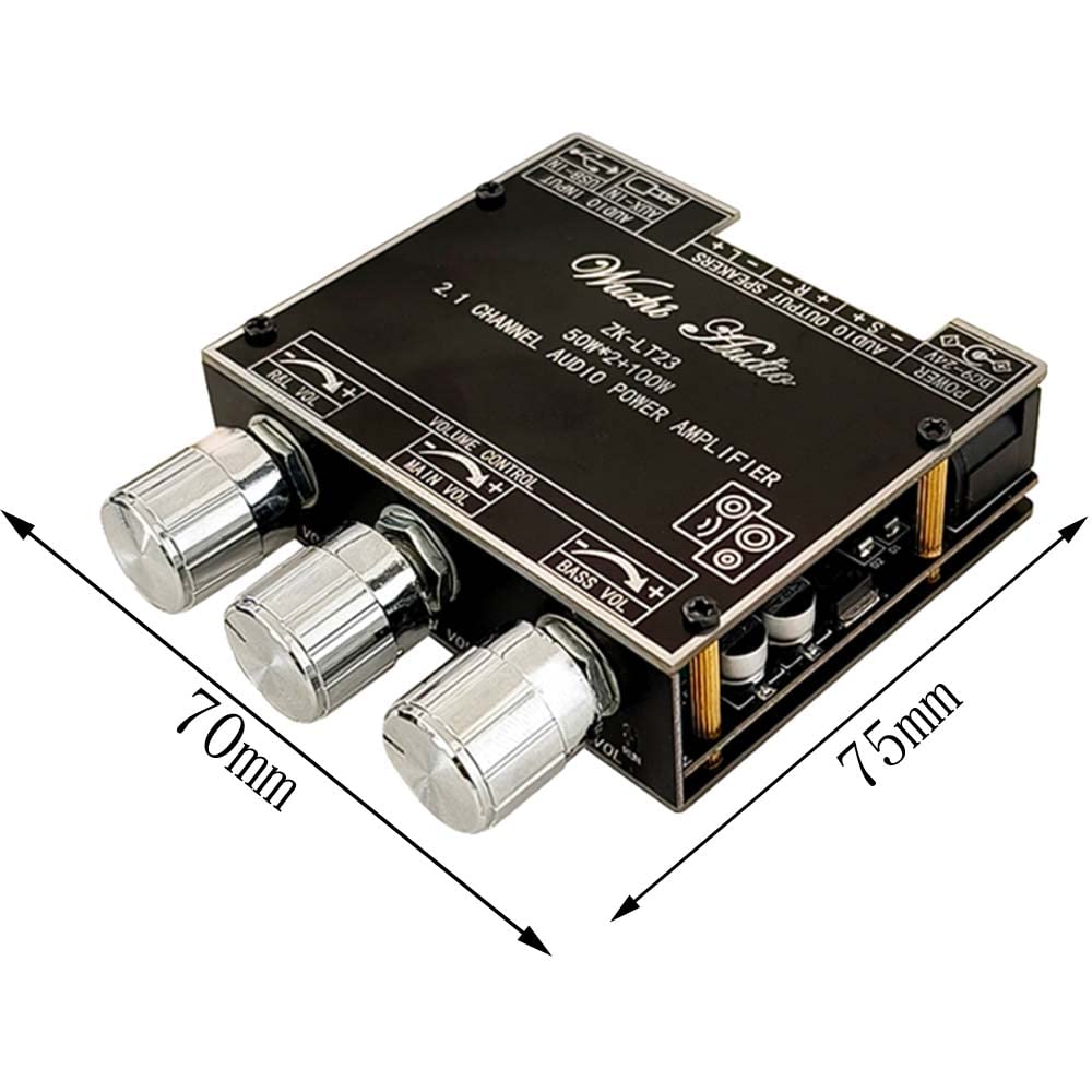 ZK-LT23 2.1 channel audio amplifier board module 50W+50W+100W subwoofer