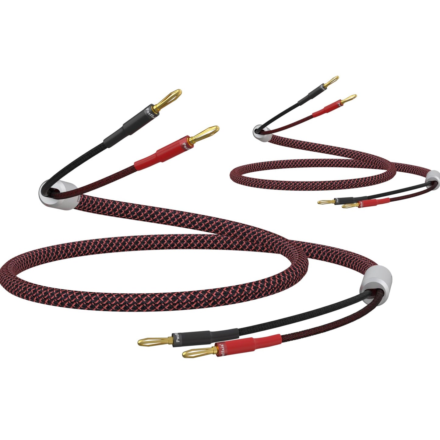 Preffair HiFi OFC Pure Copper Speaker Cable with 8 Gold Banana Plug Audiophile Banana Loudspeaker Wires for Speaker Amplifier Home Theater