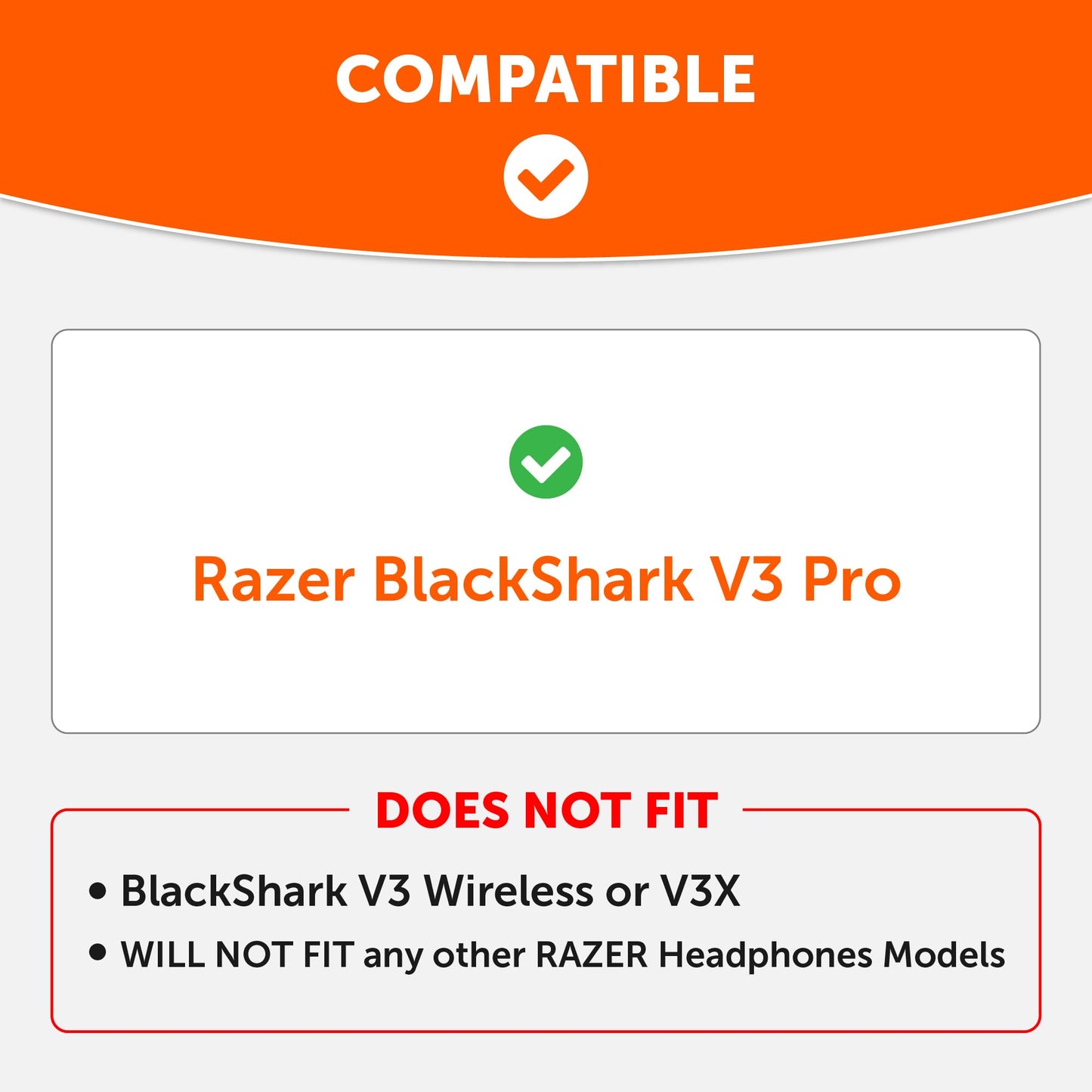 WC Freeze Blackshark V3 Pro - Cooling Gel Earpads Compatible with Razer BlackShark V3 Pro by Wicked Cushions | Enhanced Comfort, Cooling Gel
