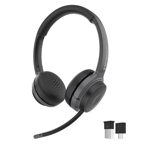 Morpheus 360 Advantage Wireless Headset with Detachable Boom Mic - CES Award-Winning Bluetooth Headset with Microphone, Noise Cancelling Headphones