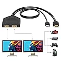 BATU 4k 60hz HDMI Splitter 1 in 2 Out HDMI Cable Male to Dual Female HDMI 2.0 with Power USB Cable for HDMI HD, LED, LCD, TV Dual Monitors