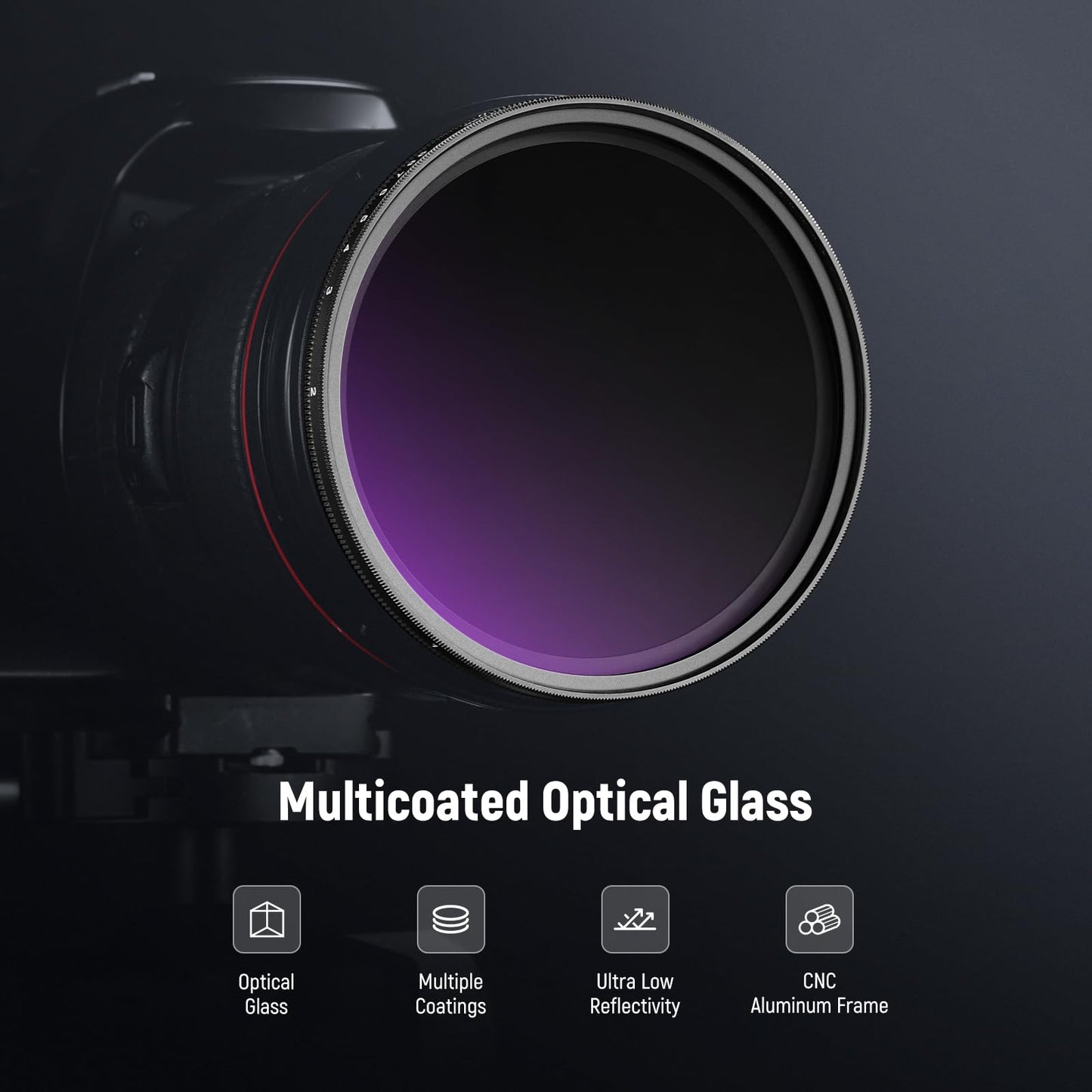 NEEWER 58mm Variable ND Filter ND2-400 (1-9 Stops) with 3X Cleaning Cloth, Adjustable Rotating Variable Neutral Density Camera Lens Filter