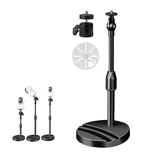 SamIdea Black No Drill Telescoping CCTV Security Camera Mount Bracket, Indoor Cameras Stand for Surveillance IP Camera,Arlo, Arlo Pro, Arlo Pro 2