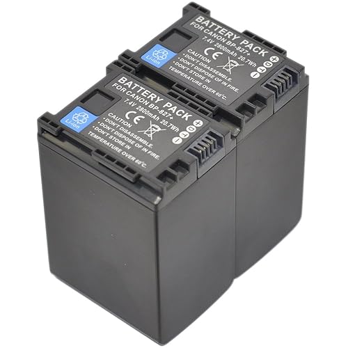 BTBAI Compatible bp-827 Battery for bp-809 bp-819 Digital Camera Video Camcorder (2X Battery)