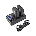 2Pack LP-E10 Battery and Charger for Canon Battery EOS Rebel T3 T5 T6 T7 T100 Kiss X50 X70 X80 X90 1100D 1200D 1300D 1500D 4000D for Canon Battery