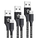 SCOVEE PS4 Controller Charger Cable 3-Pack 6FT for Xbox One Controller Dualshock 4,PS4 Charging Cord,Nylon Braided Micro USB Data Sync Cable