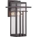 Progress Lighting Boxwood Collection 1-Light Clear Seeded Glass Craftsman Outdoor Medium Wall Lantern Light Antique Bronze , 14.13x7.63x7.63