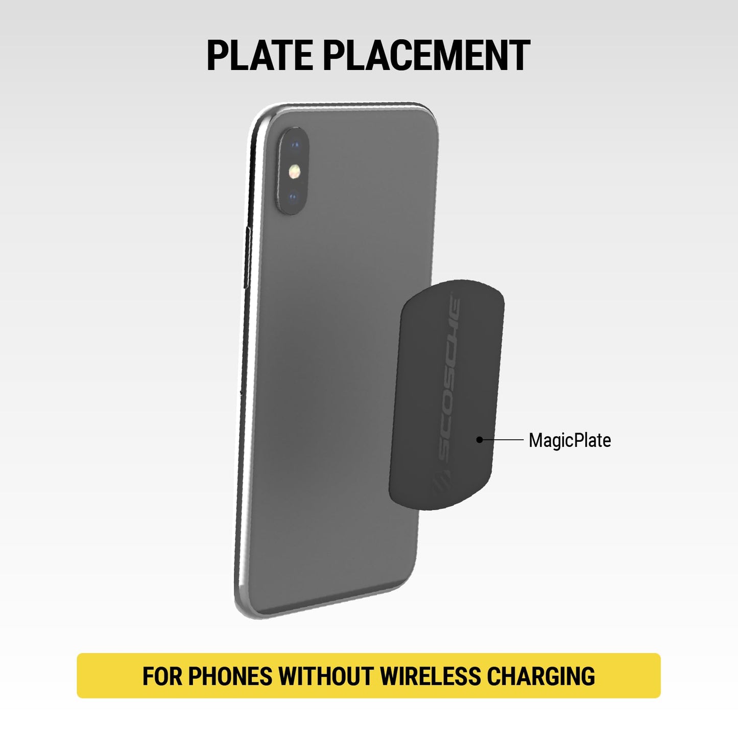 Scosche MAGRKSRI MagicMount Replacement Metal Plate Kit for Phone, Metal Plates for Magnetic Mount Cell Phone Holder for Car, Universal with All