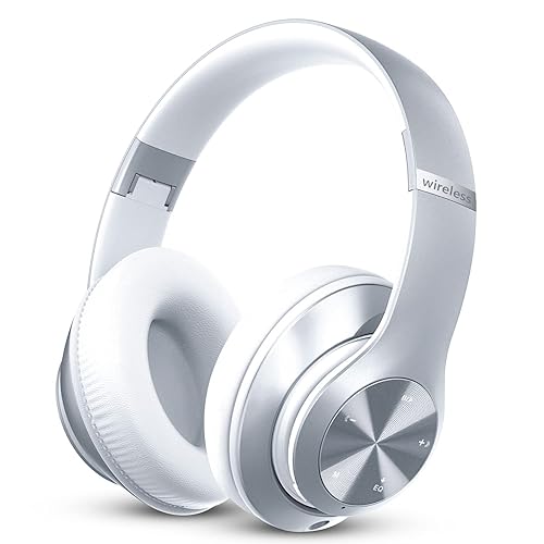 Headphones Wireless Bluetooth,60 Hours Playtime Foldable Lightweight Bluetooth Headphones Wireless Over Ear Wired Hi-Fi Stereo with 6 EQ Modes, Deep…