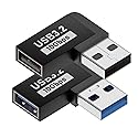 rgzhihuifz 2 Pack USB 3.0 Adapter 90 Degree Male to Female Combo Vertical Up and Down Angle Coupler Connector,USB 3.0 Male to Female 90 Degree Right…