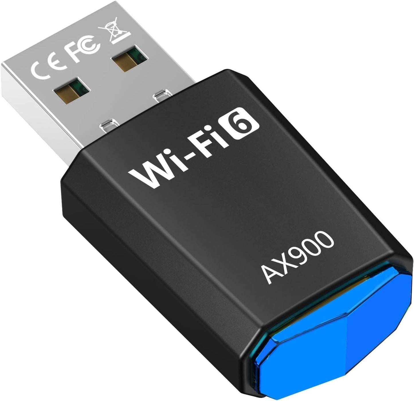 AX900 USB WLAN Adapter Dual Band 2.4GHz/5GHz with Built-in Driver, USB WiFi 6 Adapter for PC/Desktop/Laptop, Compatible with Windows 11/10/8.1/8/7