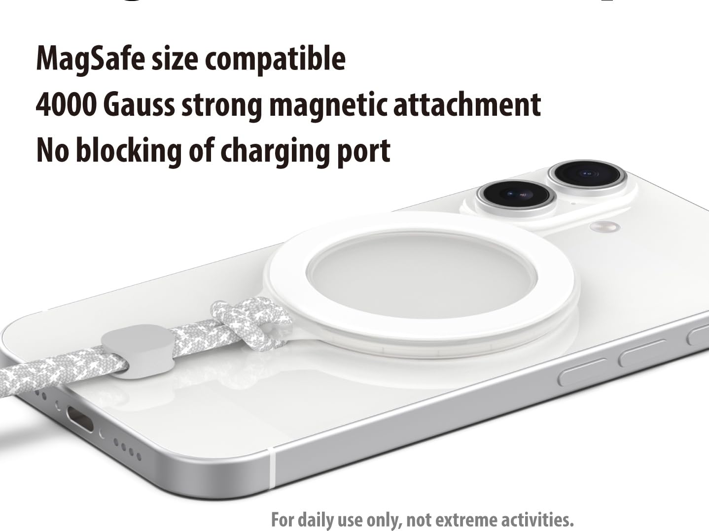 Compatible with Magsafe Accessories, Dual-Sided Magnetic Phone Ring Holder for Storing Magnetic Accessories Compatible with Popsockets, Purple