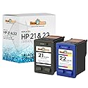 Houseoftoners Remanufactured 2-Pack Ink Cartridges Replacement for HP 21 C9351AN Black and HP 22 C9352AN Officejet 4315 4310 4311 4315v 4315xi 4350
