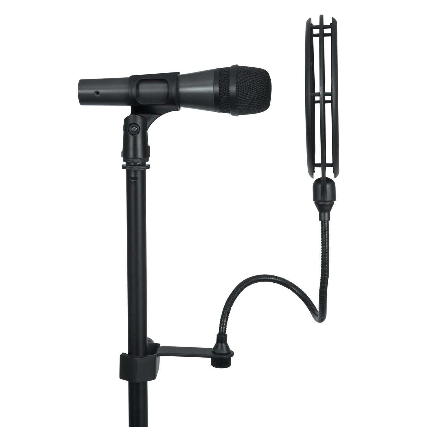 Gator Frameworks Split Level Double Layered Pop Filter with Attachment Clamp; Fits Most Standard Microphone Stands (GM-POP FILTER)
