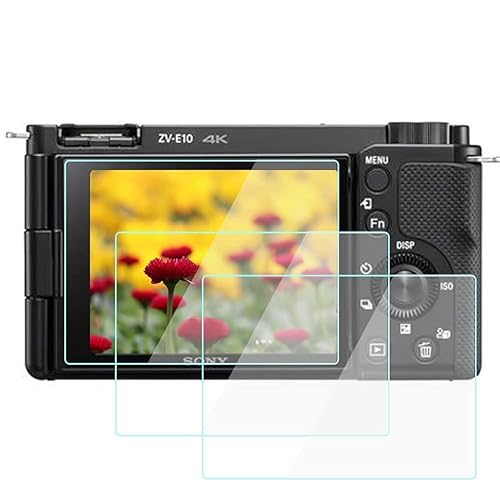 ZVE10 Screen Protector Anti-Scrach Anti-Bubble Ultra-Clear 9H Tempered Glass 3-Pack, Compatible for Sony ZV-E10 ZV1 A7C A7III Camera