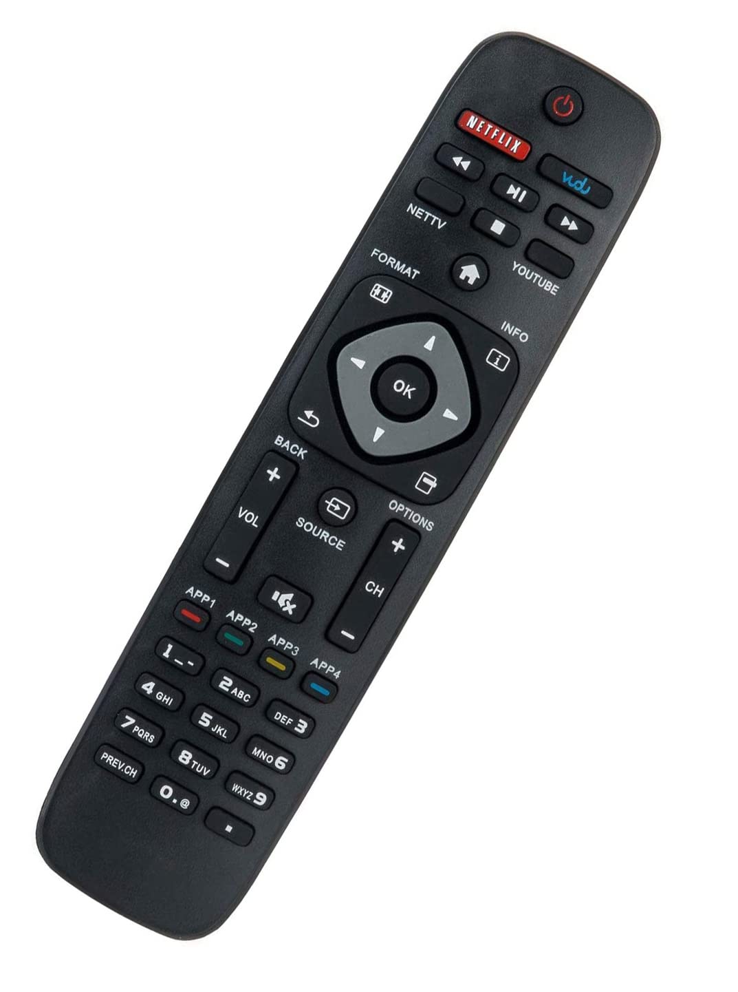 Universal Remote Control for Philips TV, Compatible with All Philips LCD LED 4K UHD Smart TVs
