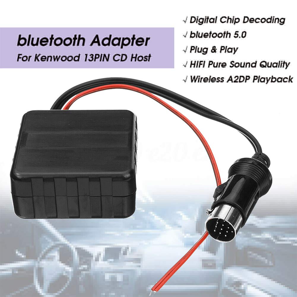 Car Bluetooth AUX Adapter HiFi Stereo System for Kenwood 13-pin CD Host