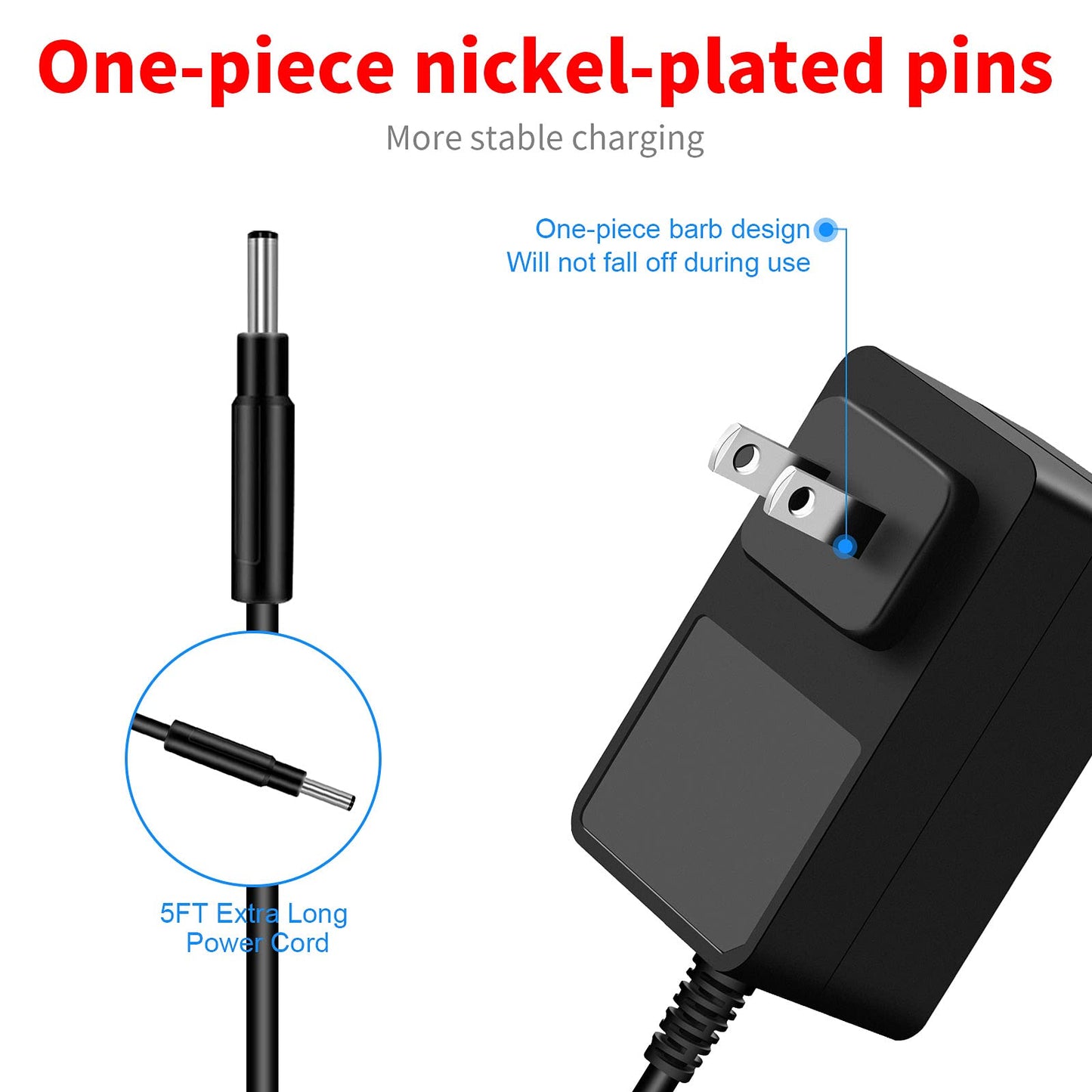 MEROM MC2805A Charger Compatible with Eureka RapidClean Pro Stylus Lightweight Cordless Vacuum Cleaner NEC182 NEC185 NEC186 NEW400 Power Cord Adapter…